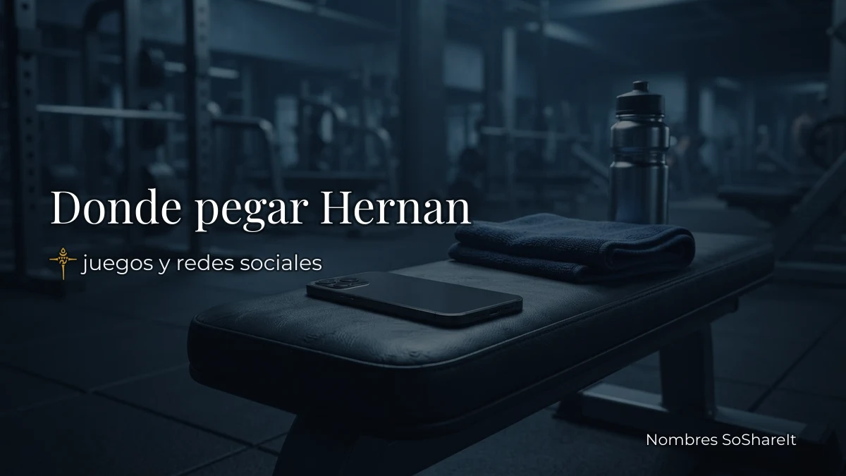 Dónde pegar el nombre Hernán decorado