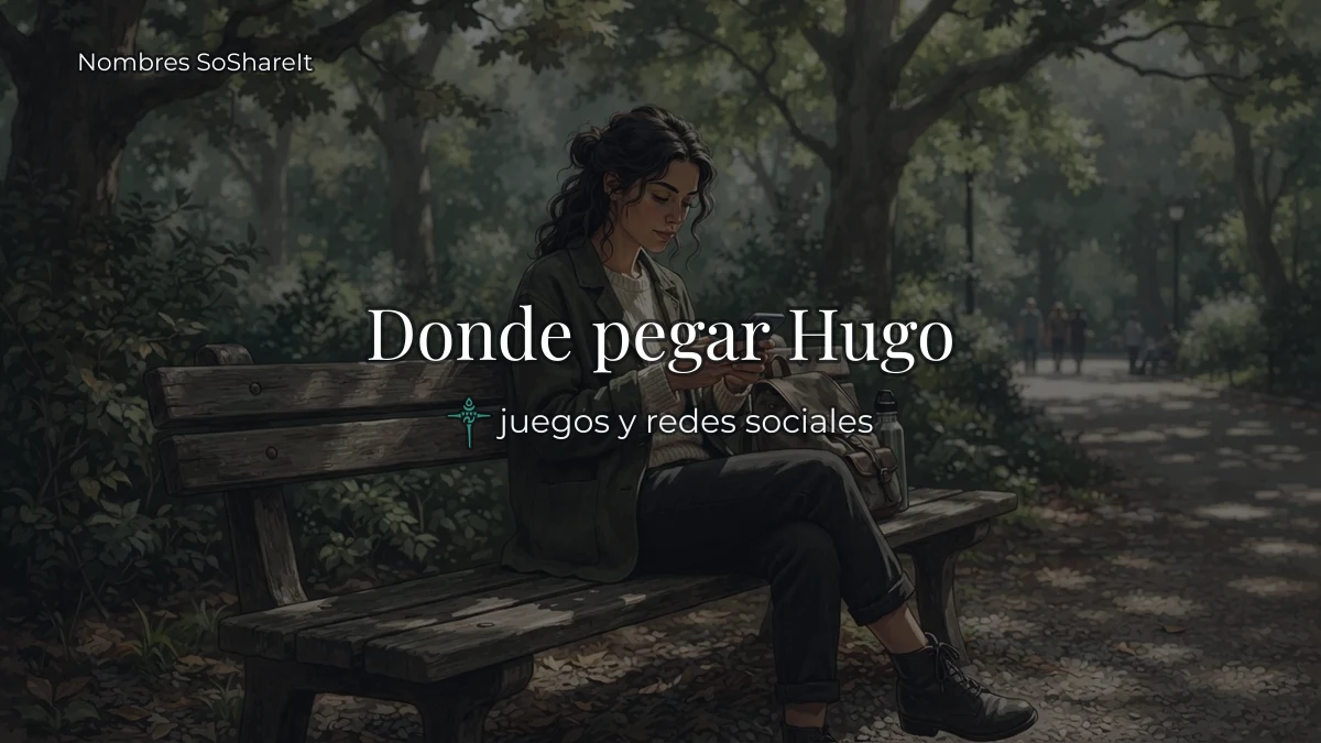 Dónde pegar el nombre Hugo decorado