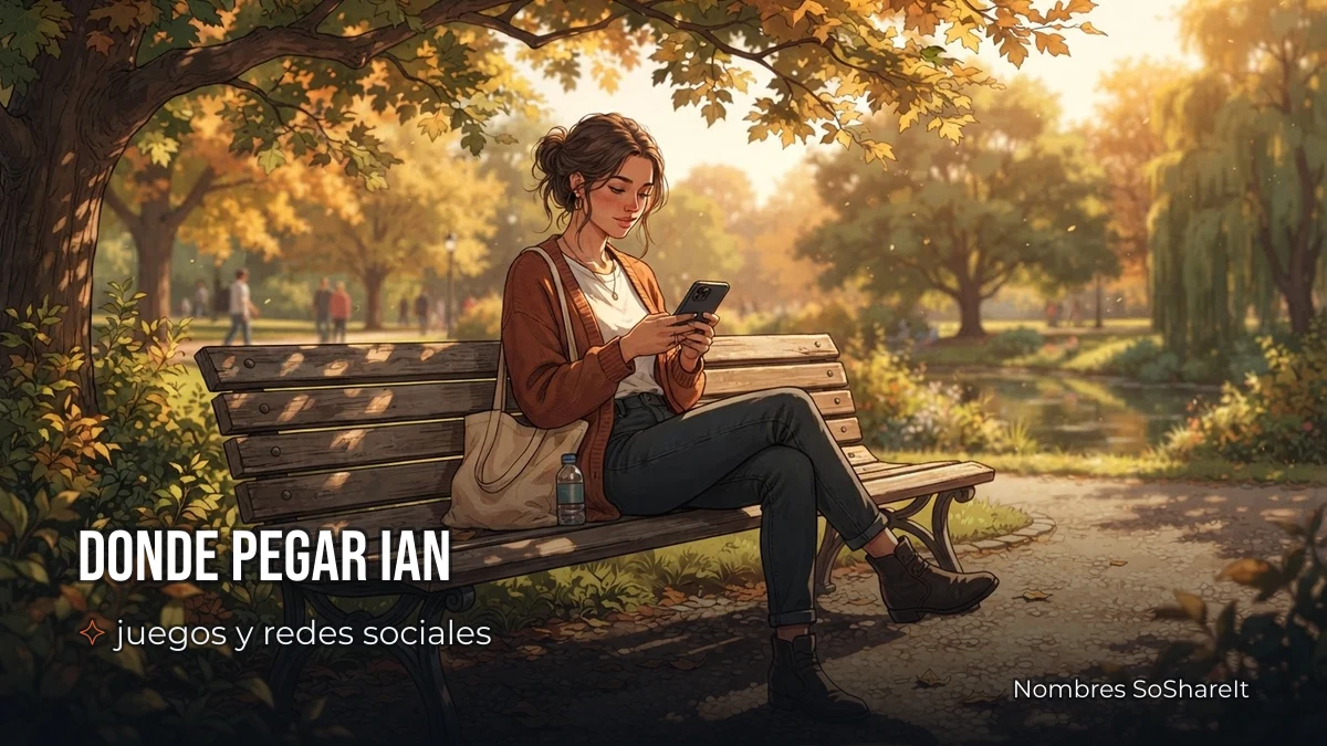 Dónde pegar el nombre Ian decorado