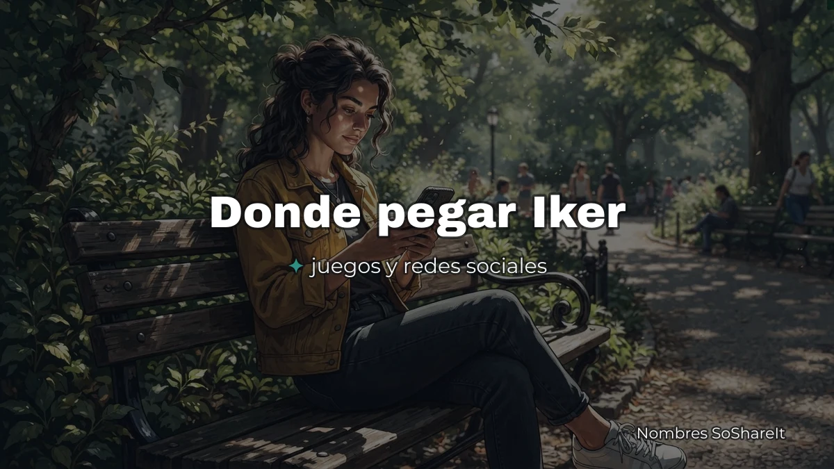 Dónde pegar el nombre Iker decorado
