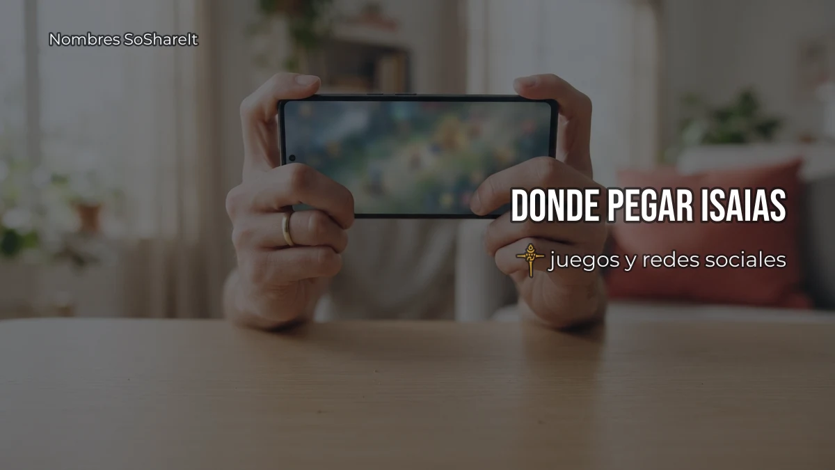 Dónde pegar el nombre Isaías decorado