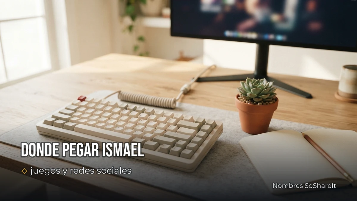 Dónde pegar el nombre Ismael decorado