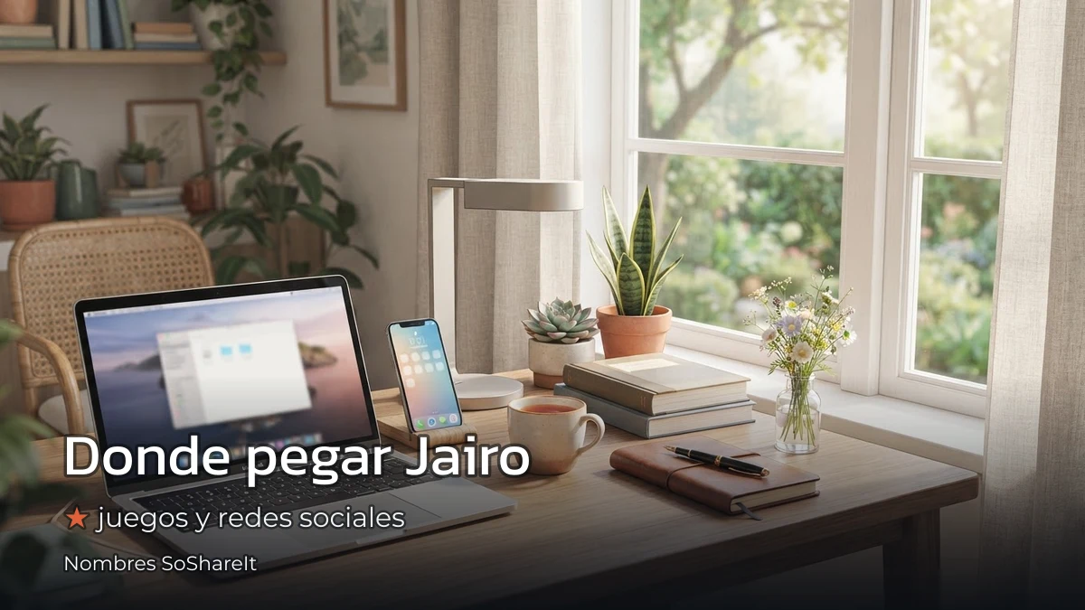 Dónde pegar el nombre Jairo decorado