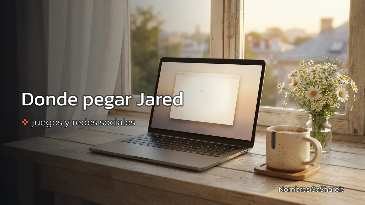 Dónde pegar el nombre Jared decorado