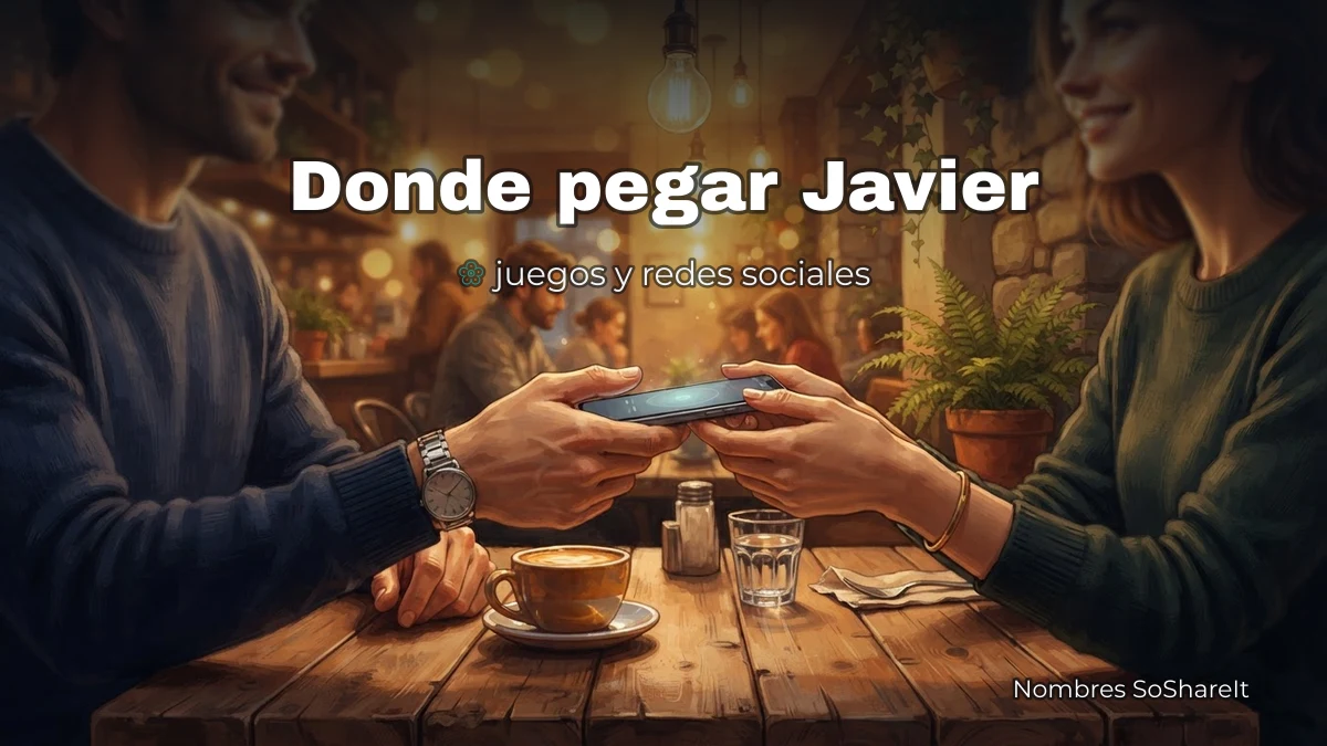 Dónde pegar el nombre Javier decorado