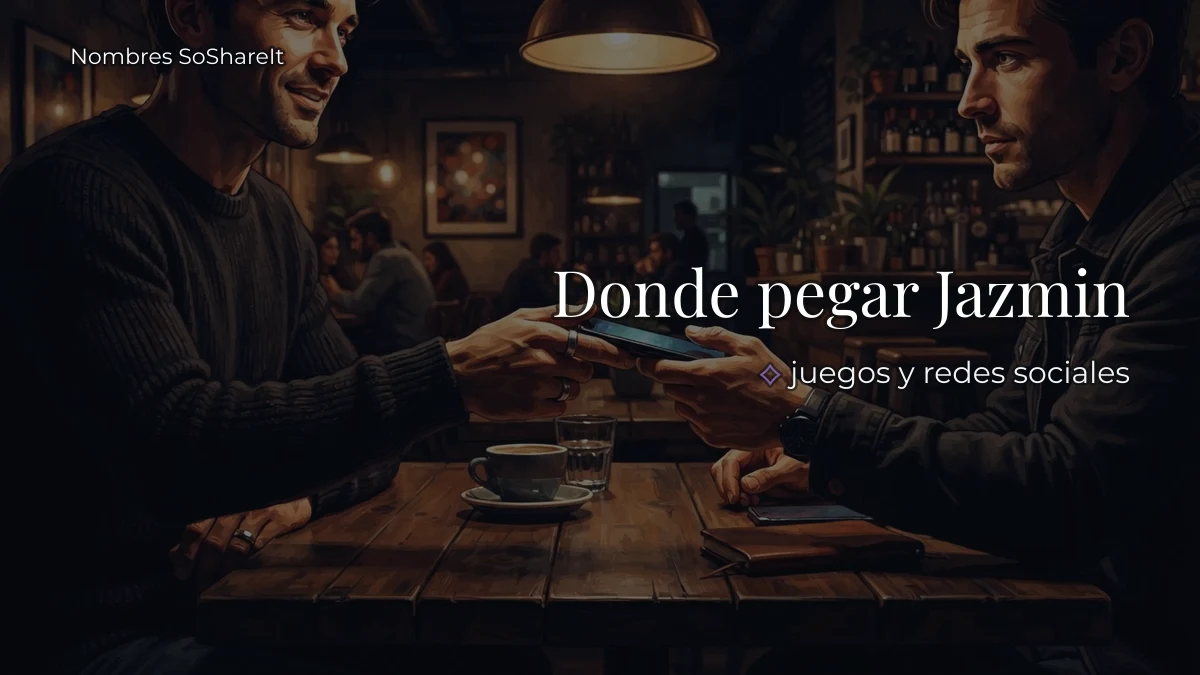 Dónde pegar el nombre Jazmín decorado