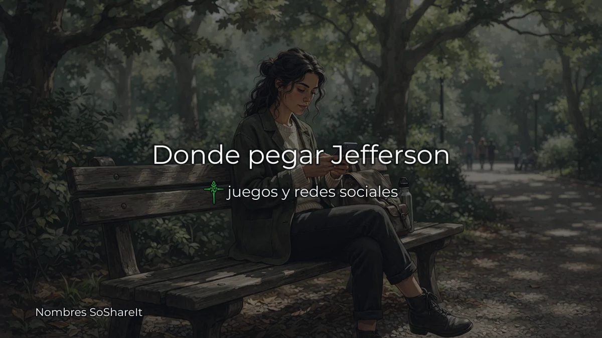 Dónde pegar el nombre Jefferson decorado