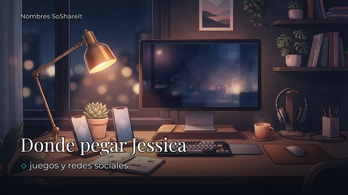 Dónde pegar el nombre Jessica decorado