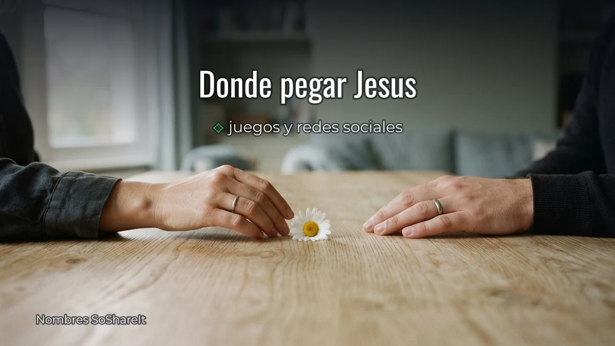 Dónde pegar el nombre Jesús decorado