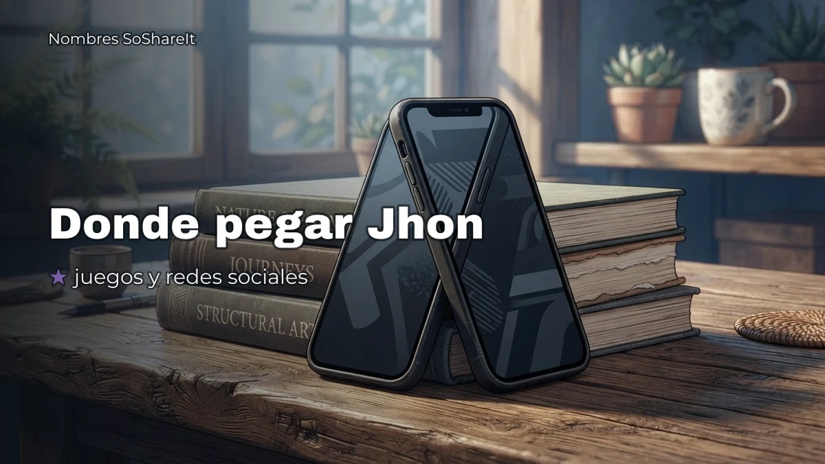 Dónde pegar el nombre Jhon decorado