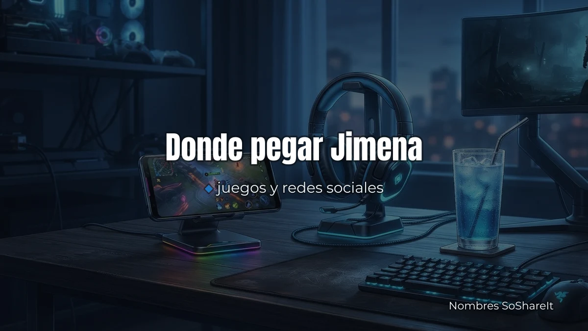 Dónde pegar el nombre Jimena decorado