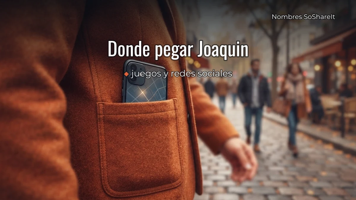 Dónde pegar el nombre Joaquín decorado