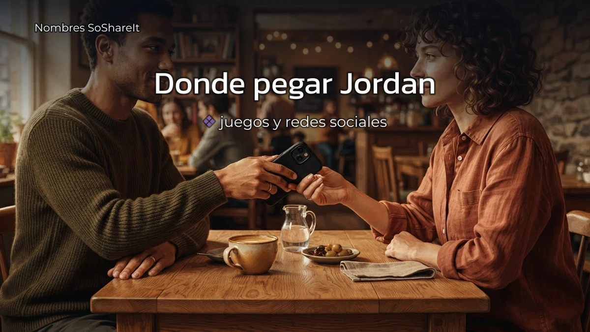 Dónde pegar el nombre Jordan decorado