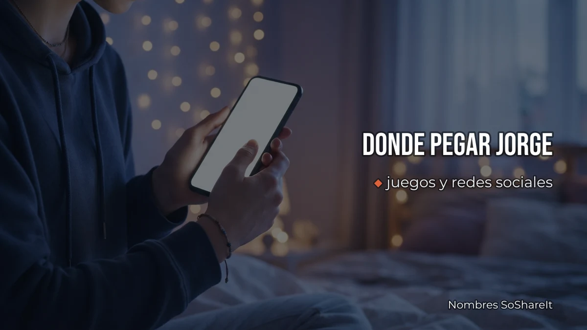 Dónde pegar el nombre Jorge decorado