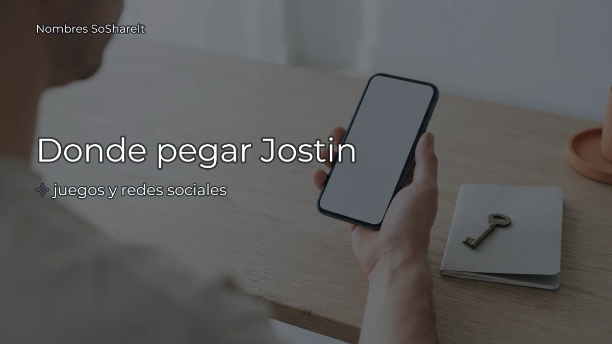 Dónde pegar el nombre Jostin decorado