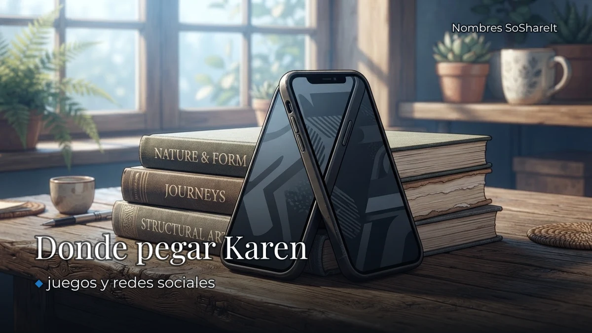 Dónde pegar el nombre Karen decorado