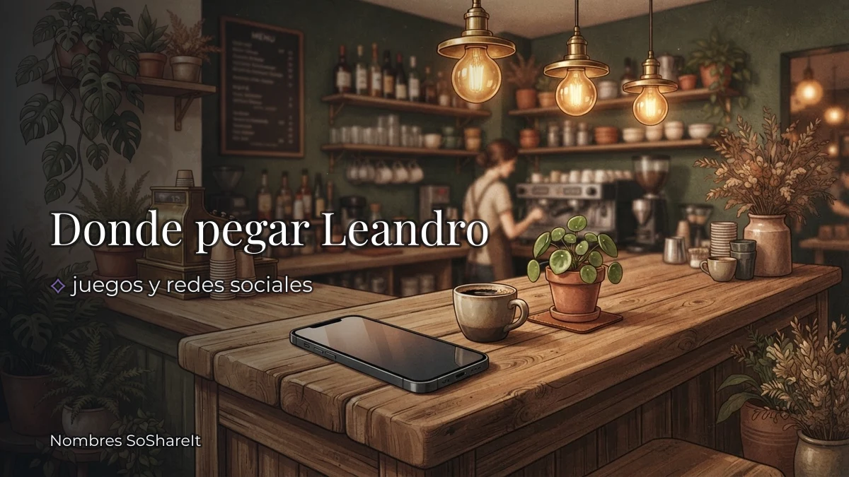 Dónde pegar el nombre Leandro decorado