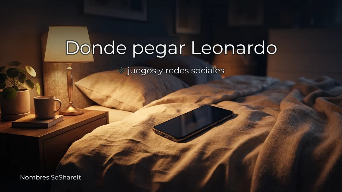 Dónde pegar el nombre Leonardo decorado