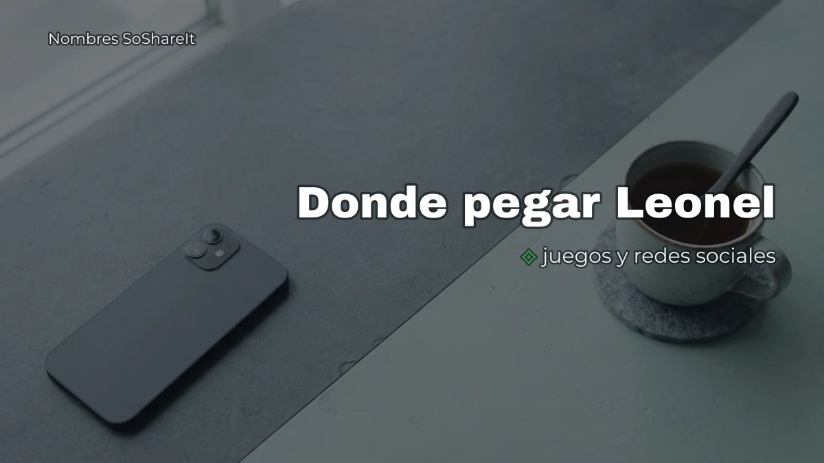 Dónde pegar el nombre Leonel decorado