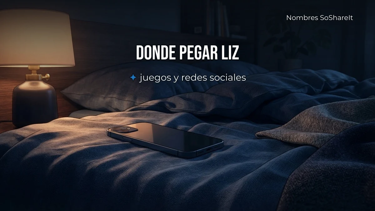 Dónde pegar el nombre Liz decorado