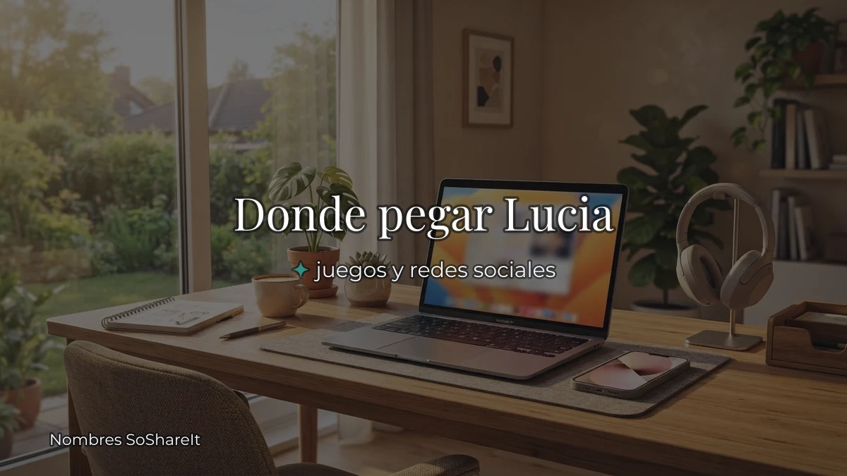 Dónde pegar el nombre Lucía decorado