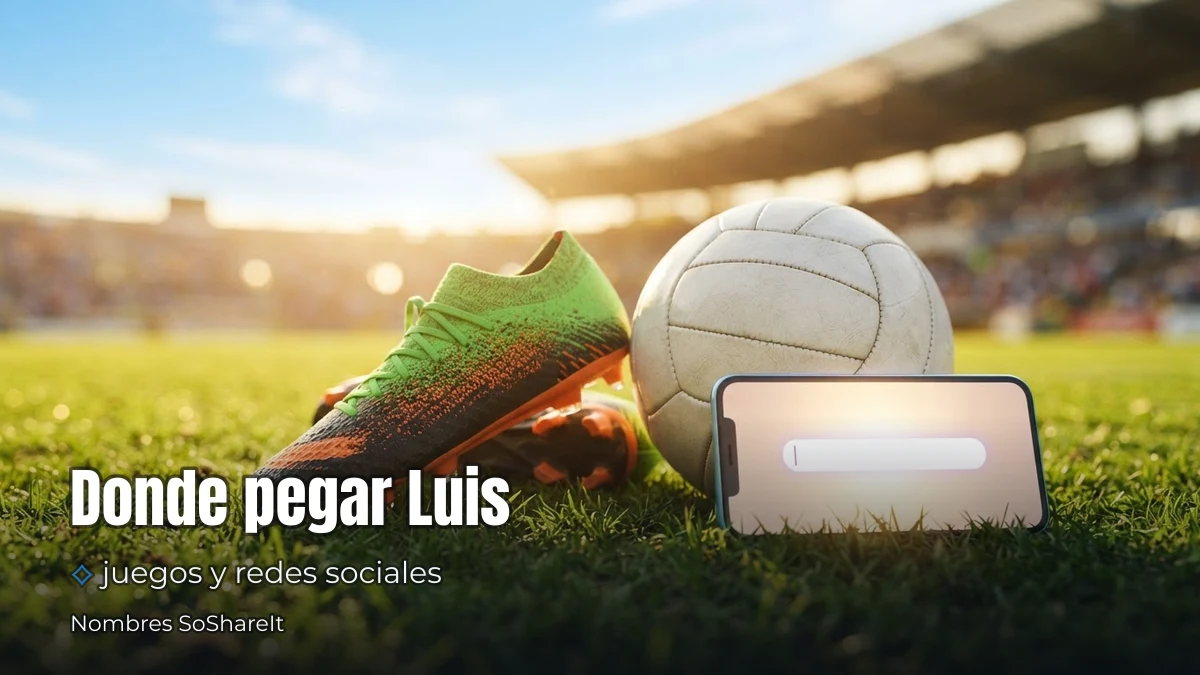 Dónde pegar el nombre Luis decorado
