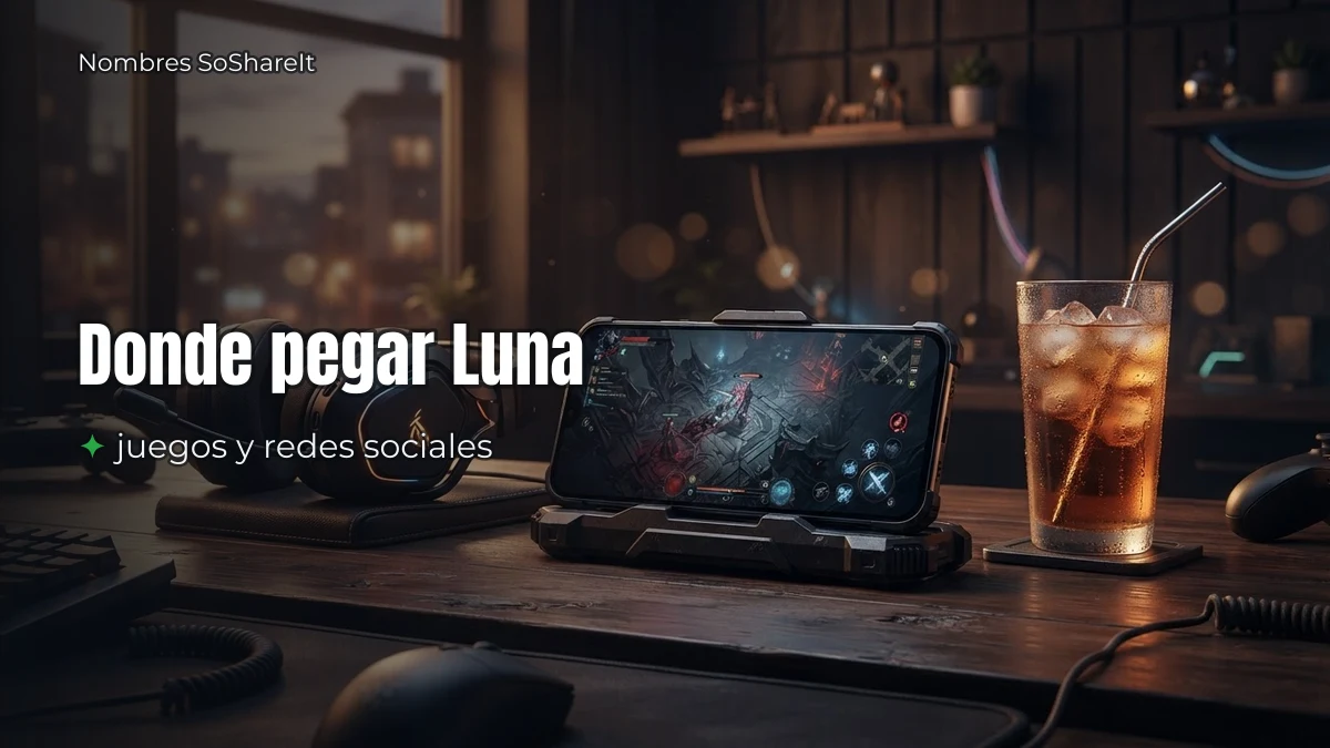 Dónde pegar el nombre Luna decorado