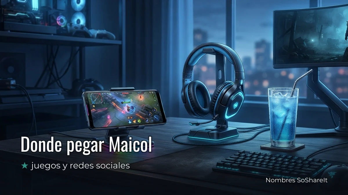 Dónde pegar el nombre Maicol decorado