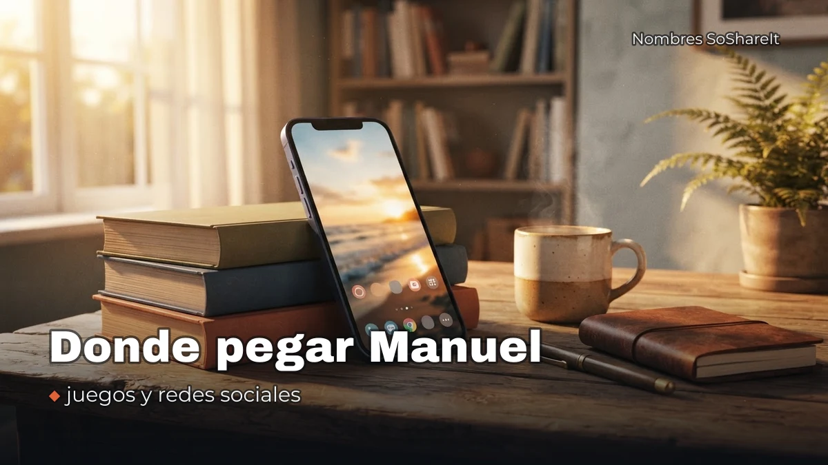 Dónde pegar el nombre Manuel decorado