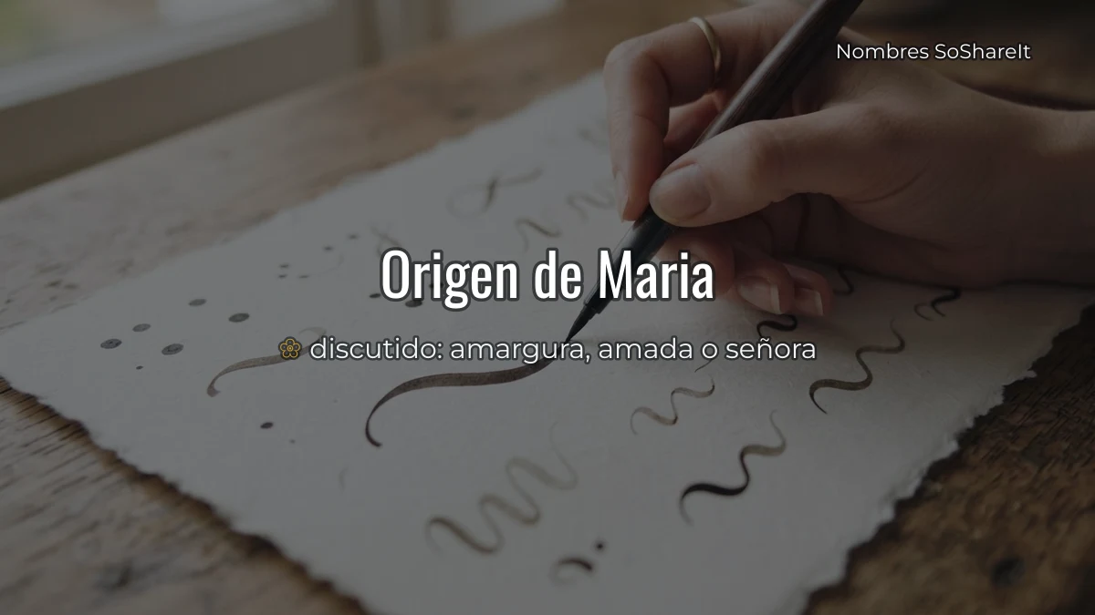 Origen y significado del nombre María