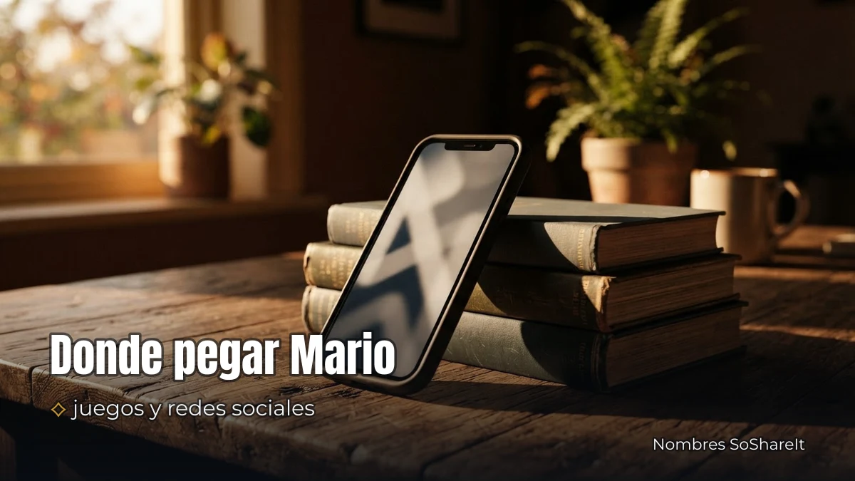 Dónde pegar el nombre Mario decorado