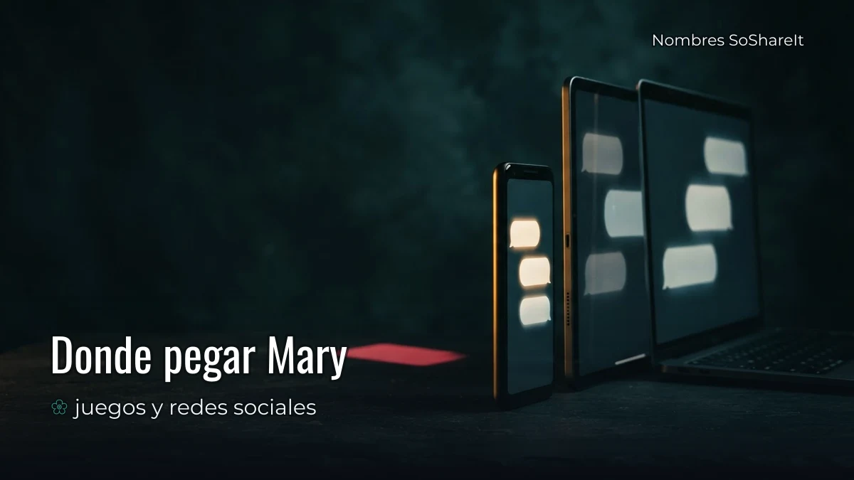 Dónde pegar el nombre Mary decorado