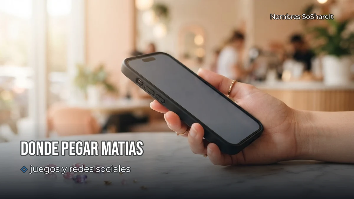 Dónde pegar el nombre Matías decorado