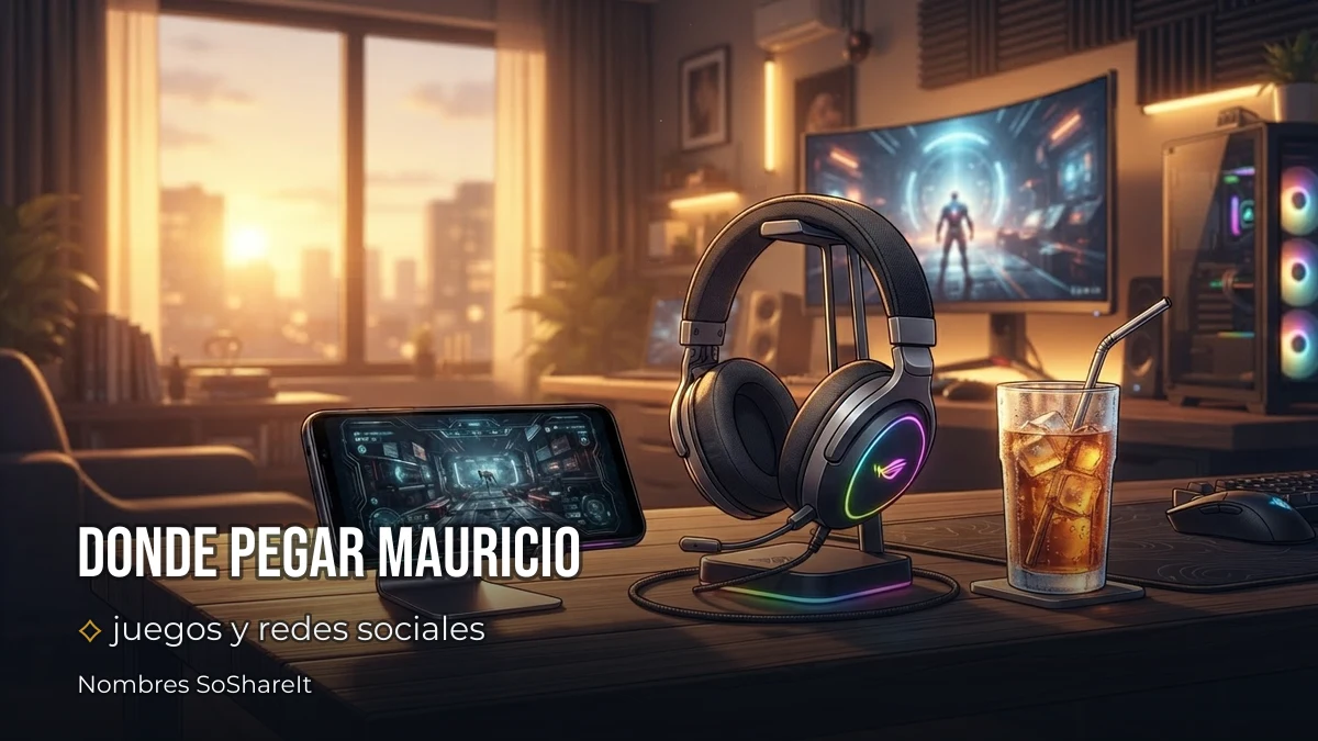 Dónde pegar el nombre Mauricio decorado