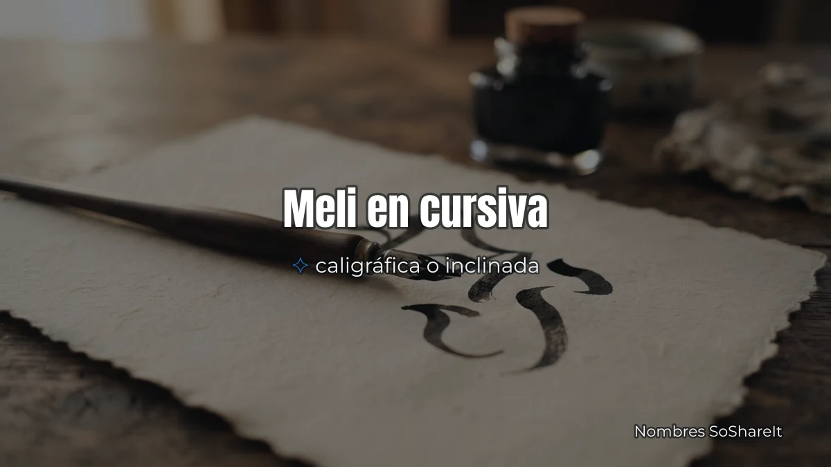Nombre Meli en letra cursiva para copiar