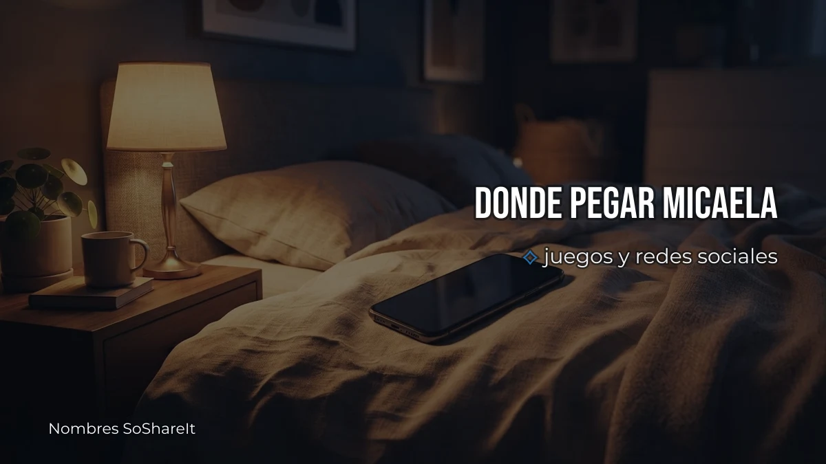 Dónde pegar el nombre Micaela decorado