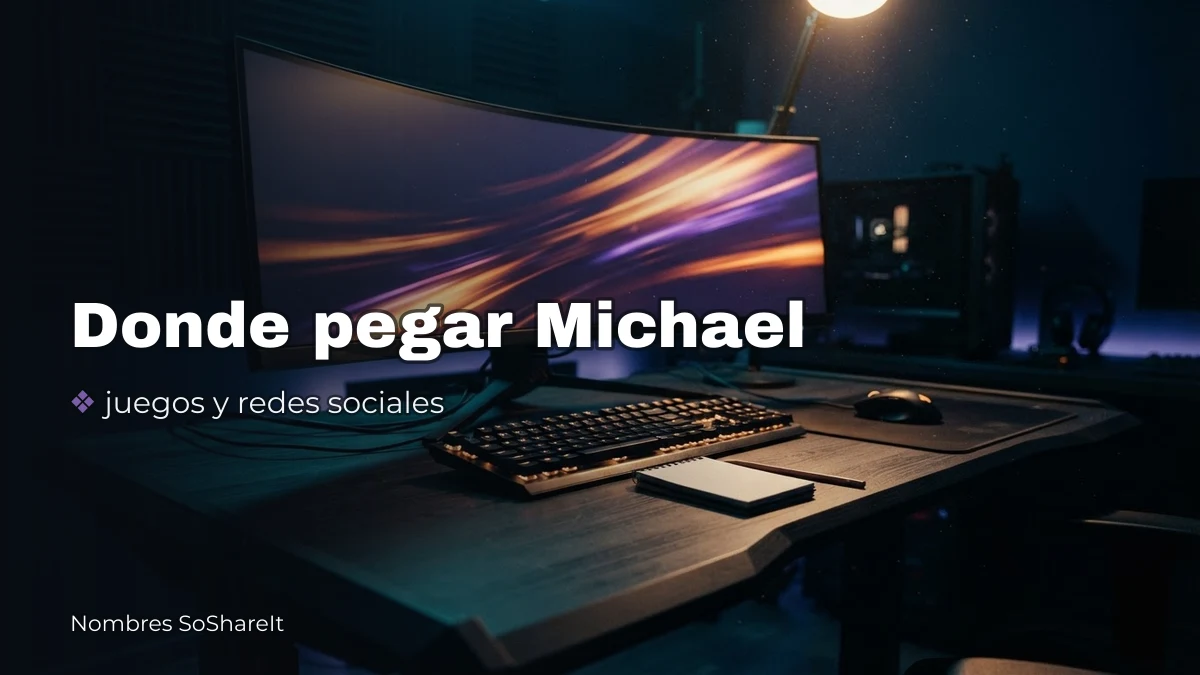 Dónde pegar el nombre Michael decorado