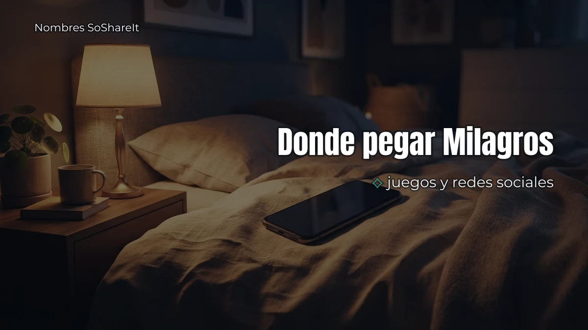 Dónde pegar el nombre Milagros decorado