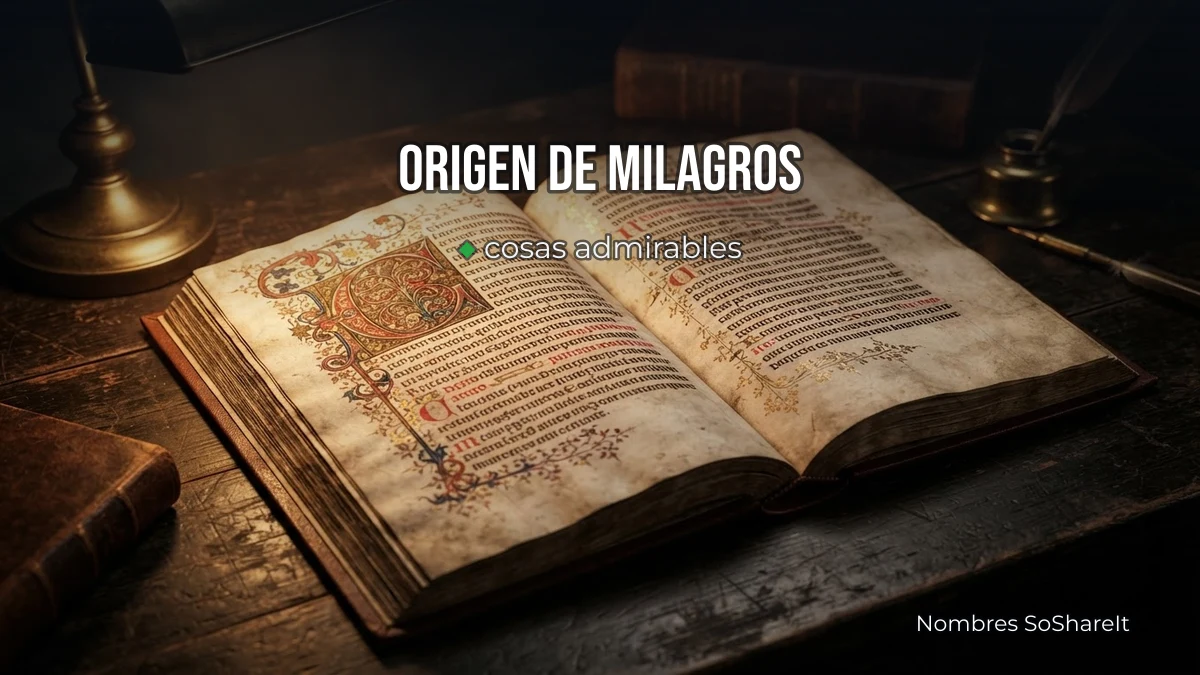 Origen y significado del nombre Milagros