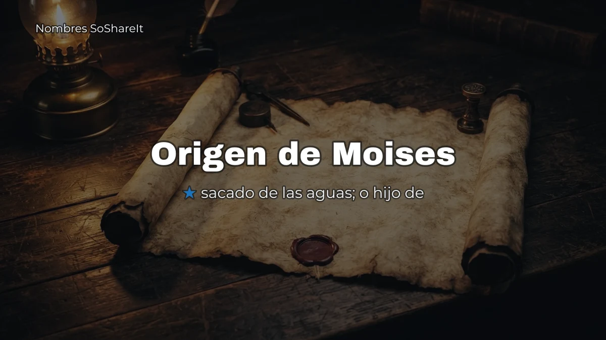 Origen y significado del nombre Moisés