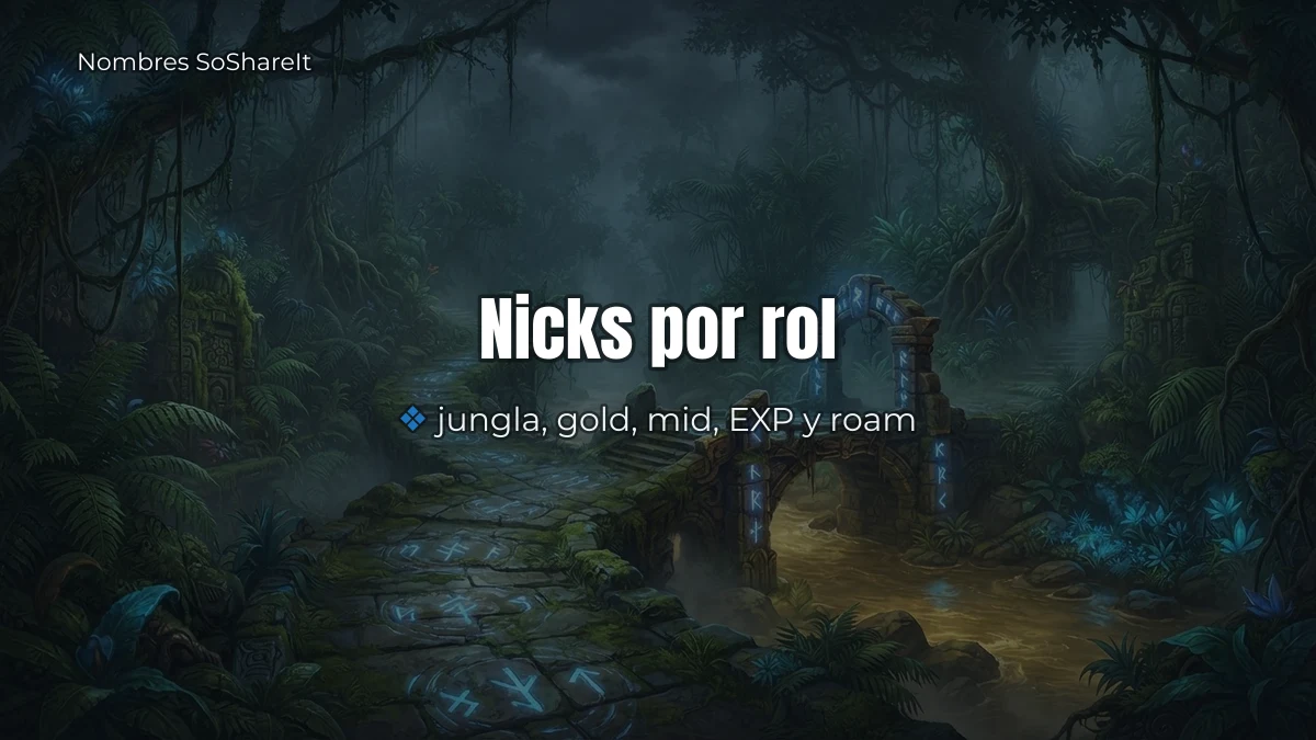 Nicks para Mobile Legends por rol: jungla, gold, mid, EXP y roam