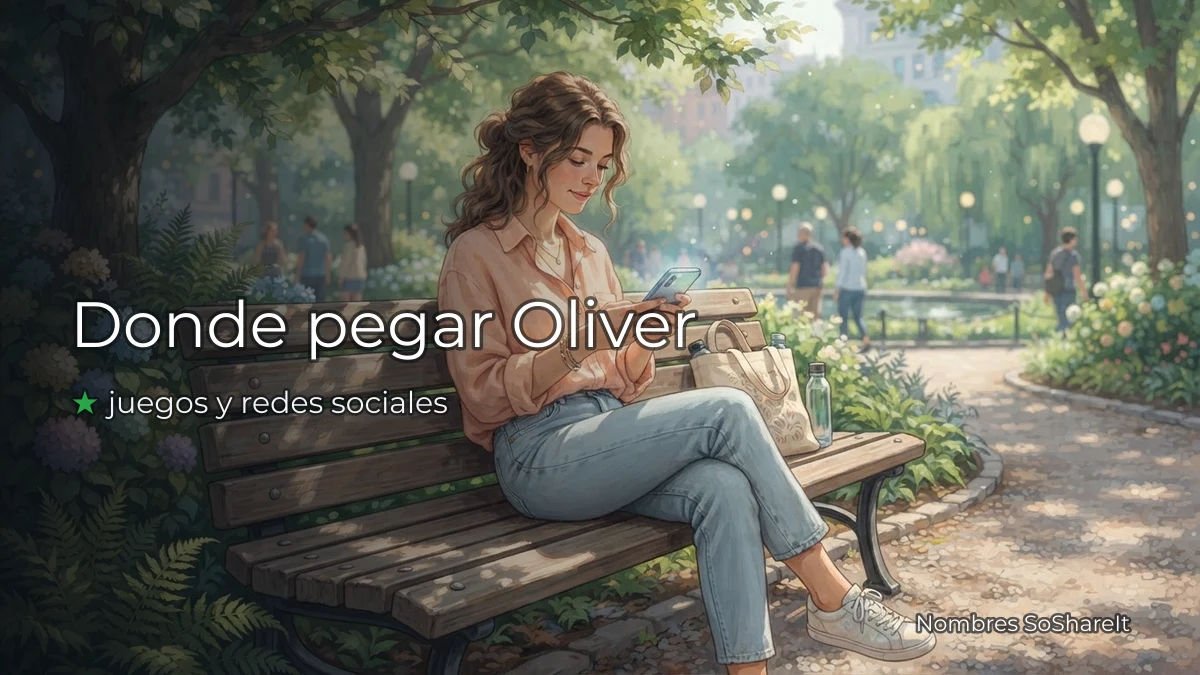 Dónde pegar el nombre Oliver decorado