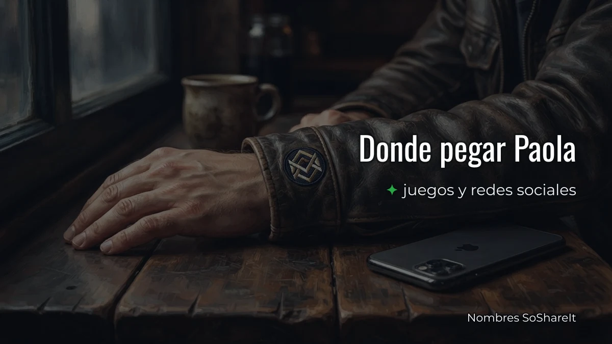 Dónde pegar el nombre Paola decorado