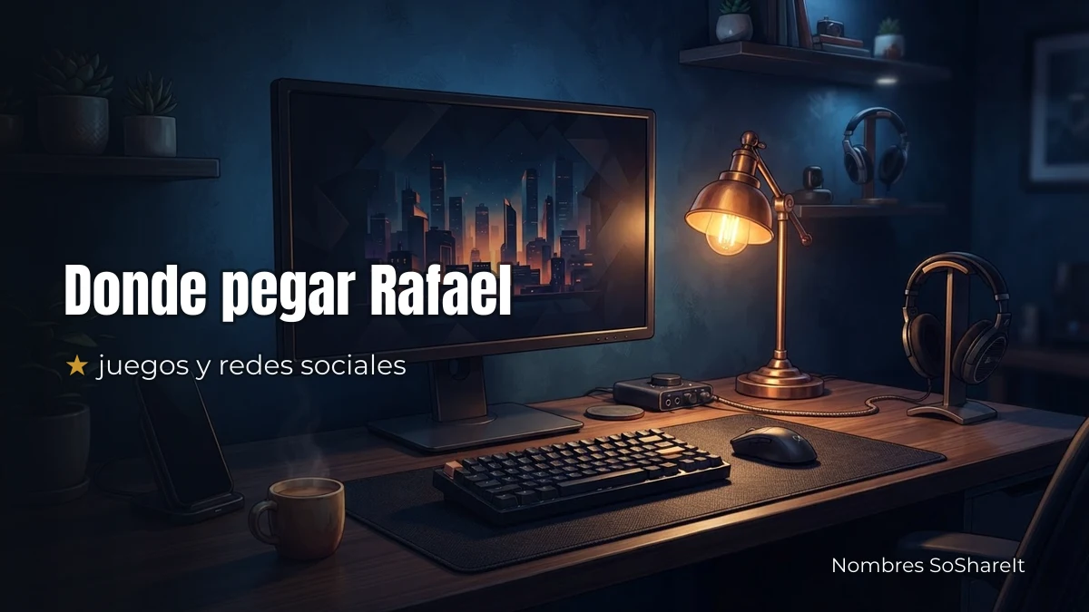 Dónde pegar el nombre Rafael decorado