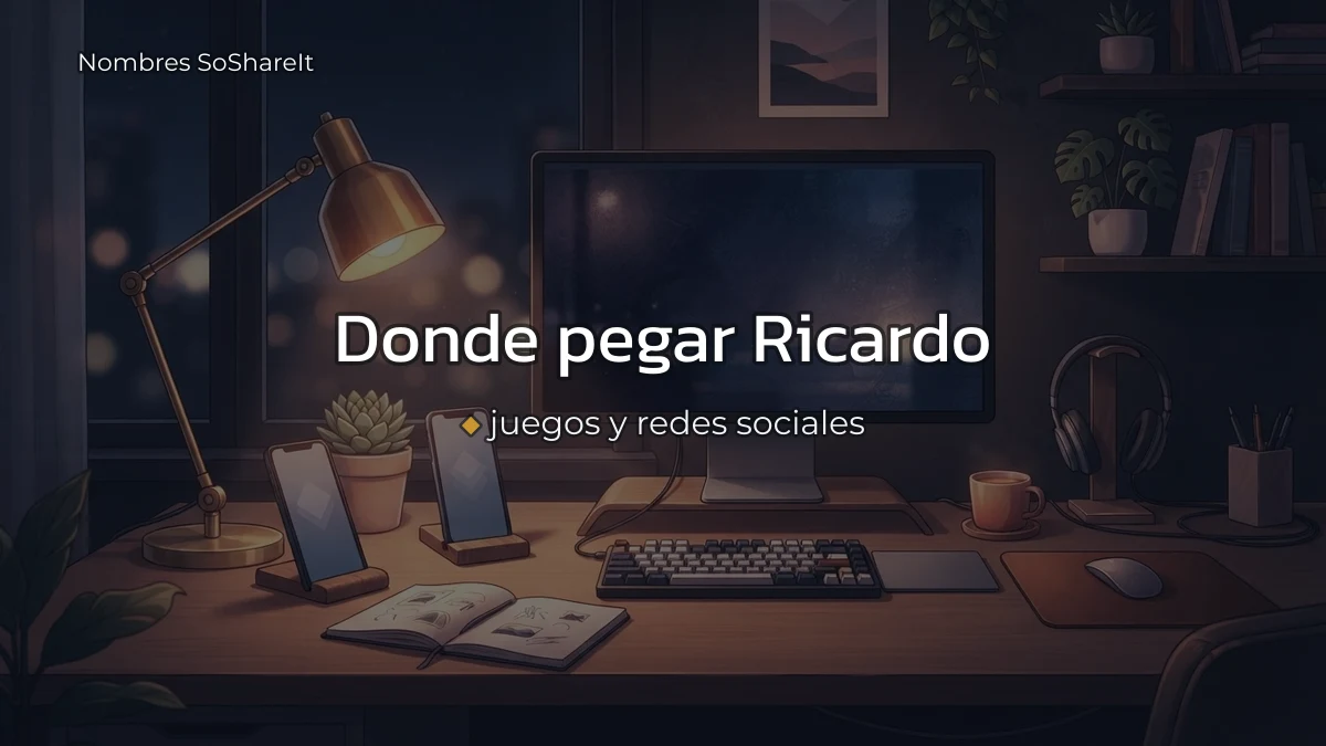 Dónde pegar el nombre Ricardo decorado