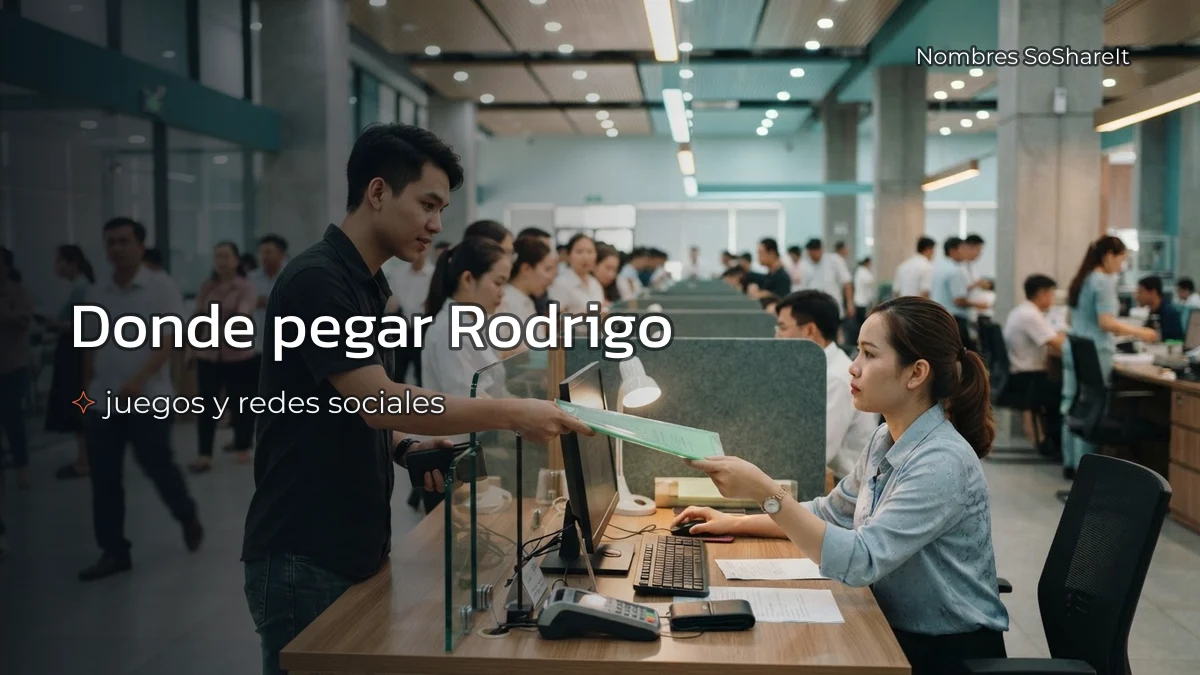 Dónde pegar el nombre Rodrigo decorado
