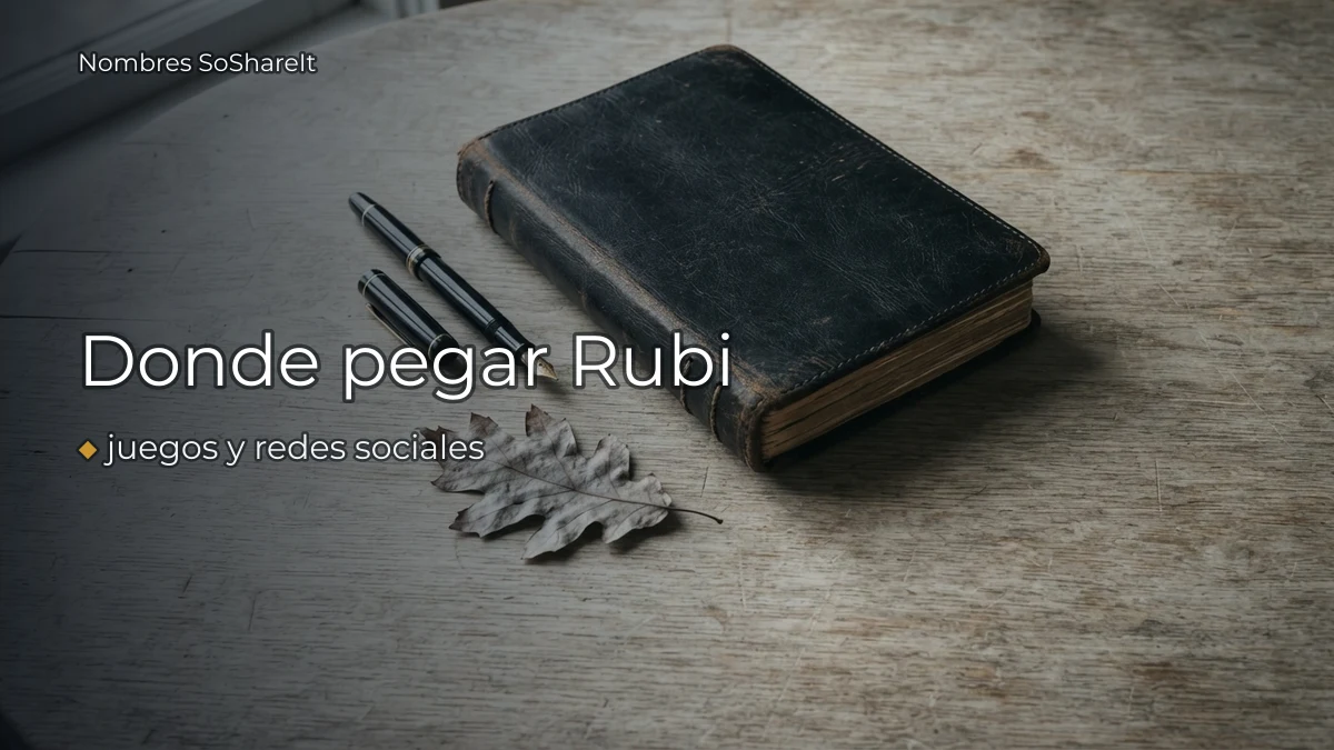Dónde pegar el nombre Rubí decorado
