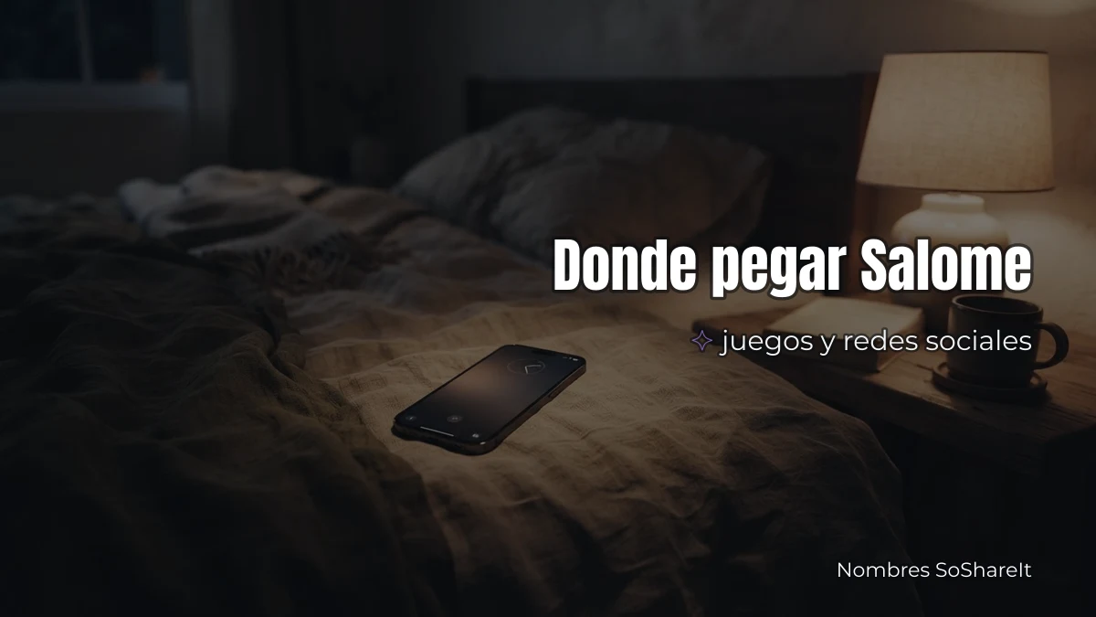 Dónde pegar el nombre Salomé decorado