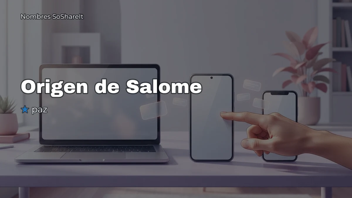 Origen y significado del nombre Salomé