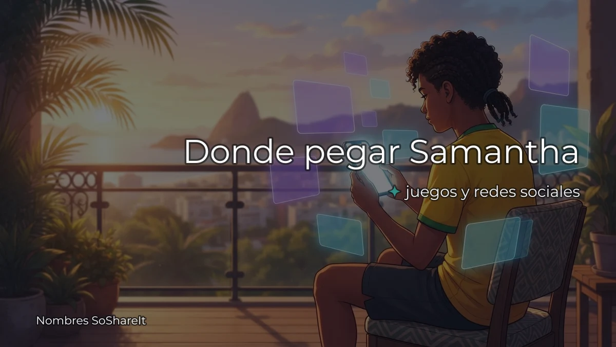 Dónde pegar el nombre Samantha decorado